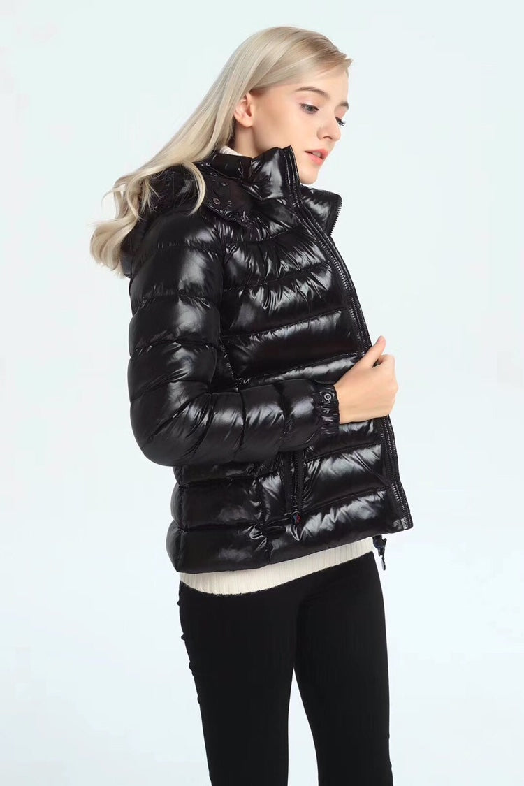 Faye Wong Inspired Women's Short Moncler Down Jacket - Classic Black