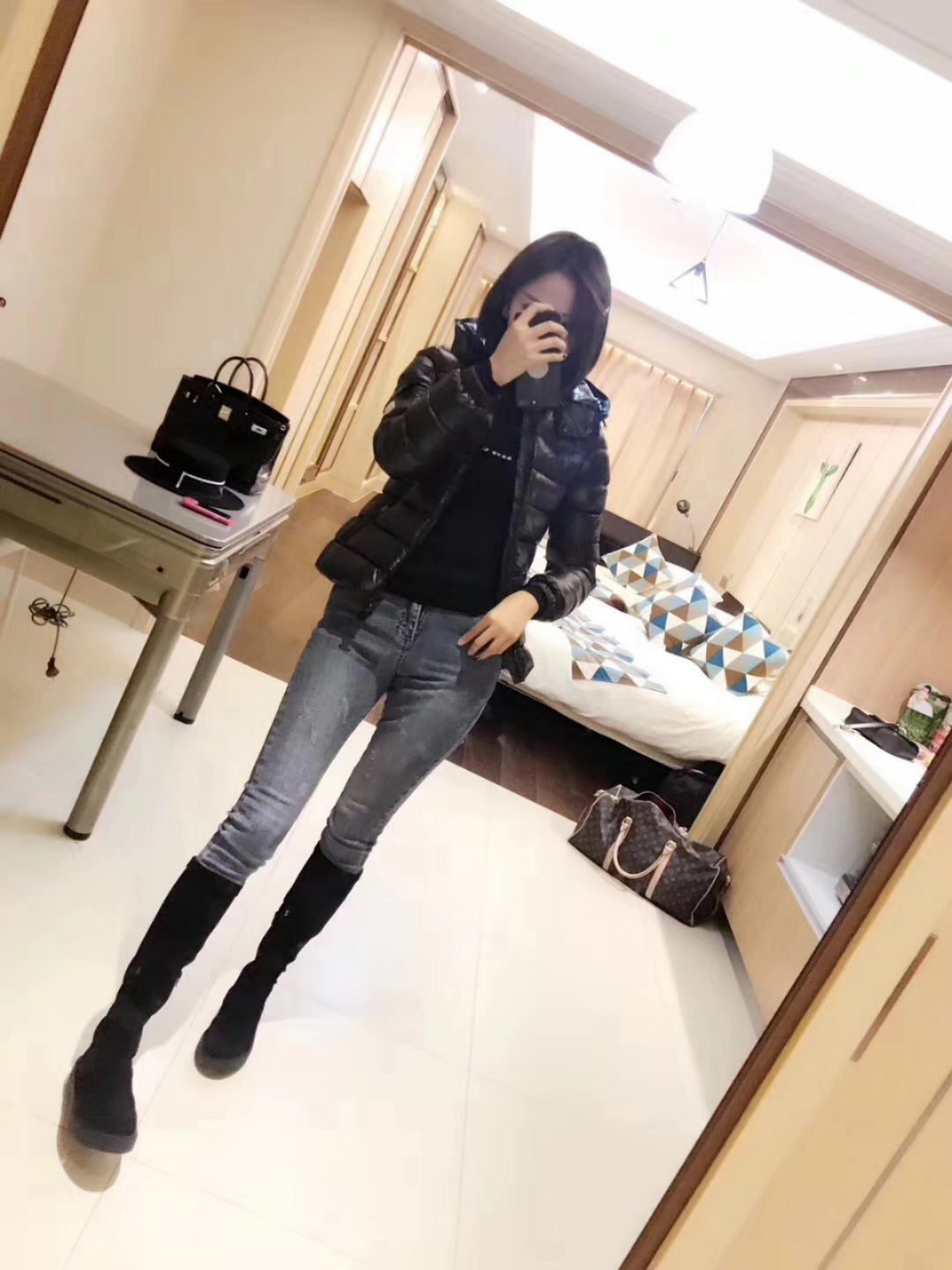 Women's Premium Faye Wong Style Menstrual Short Down Jacket