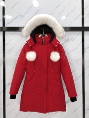 Moose Knuckles 01 Women's Long Down Jacket - Premium Goose Down, Waterproof Fabric