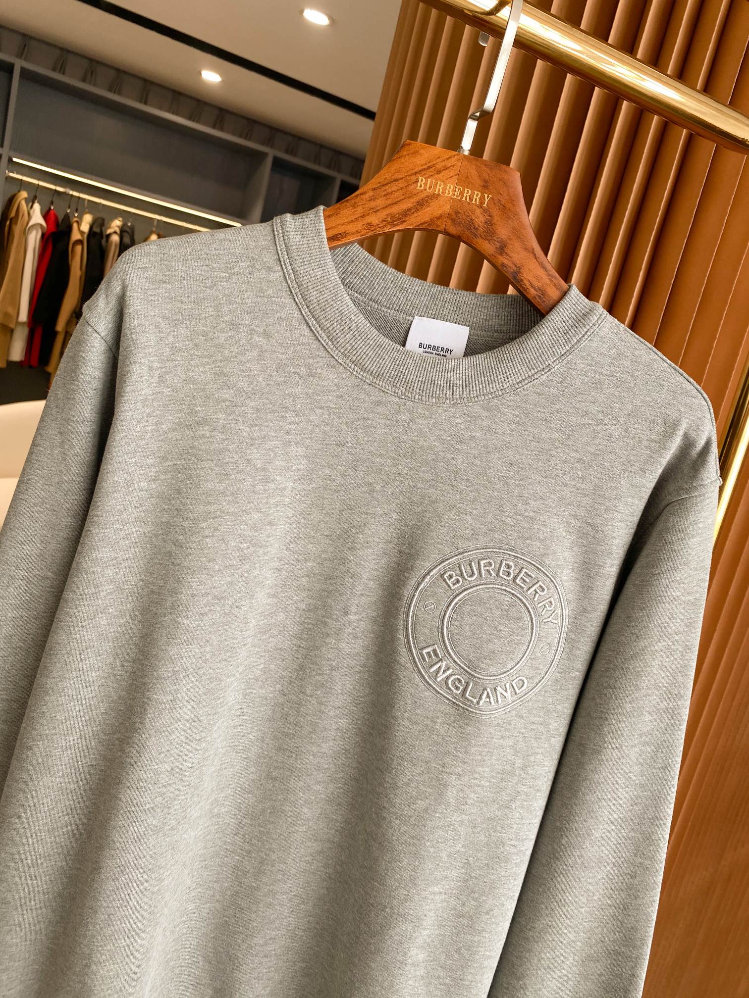 Premium Cotton Round-Neck Sweatshirt with Embroidery