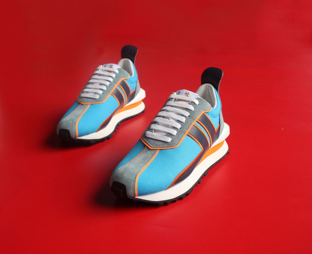 LANVIN Men's Casual Sneakers with Contrast Stitching