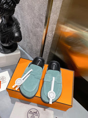 Hermes-Inspired Stylish Half Slippers for Couples