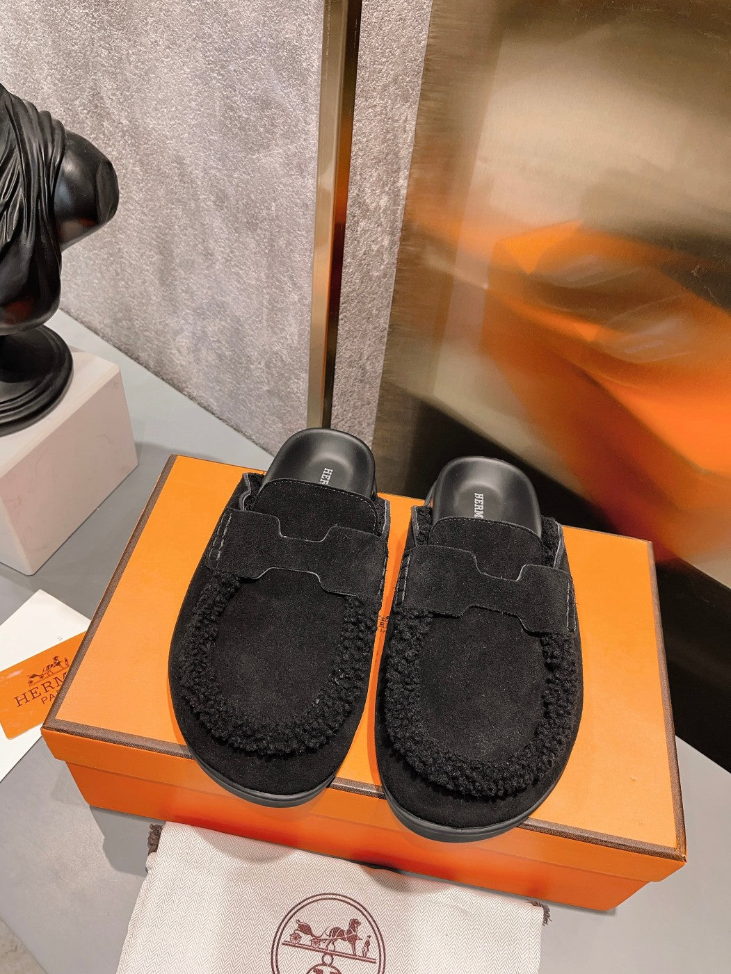 Luxurious HERMES-Inspired Half-Drags | High-Quality Wool & Suede