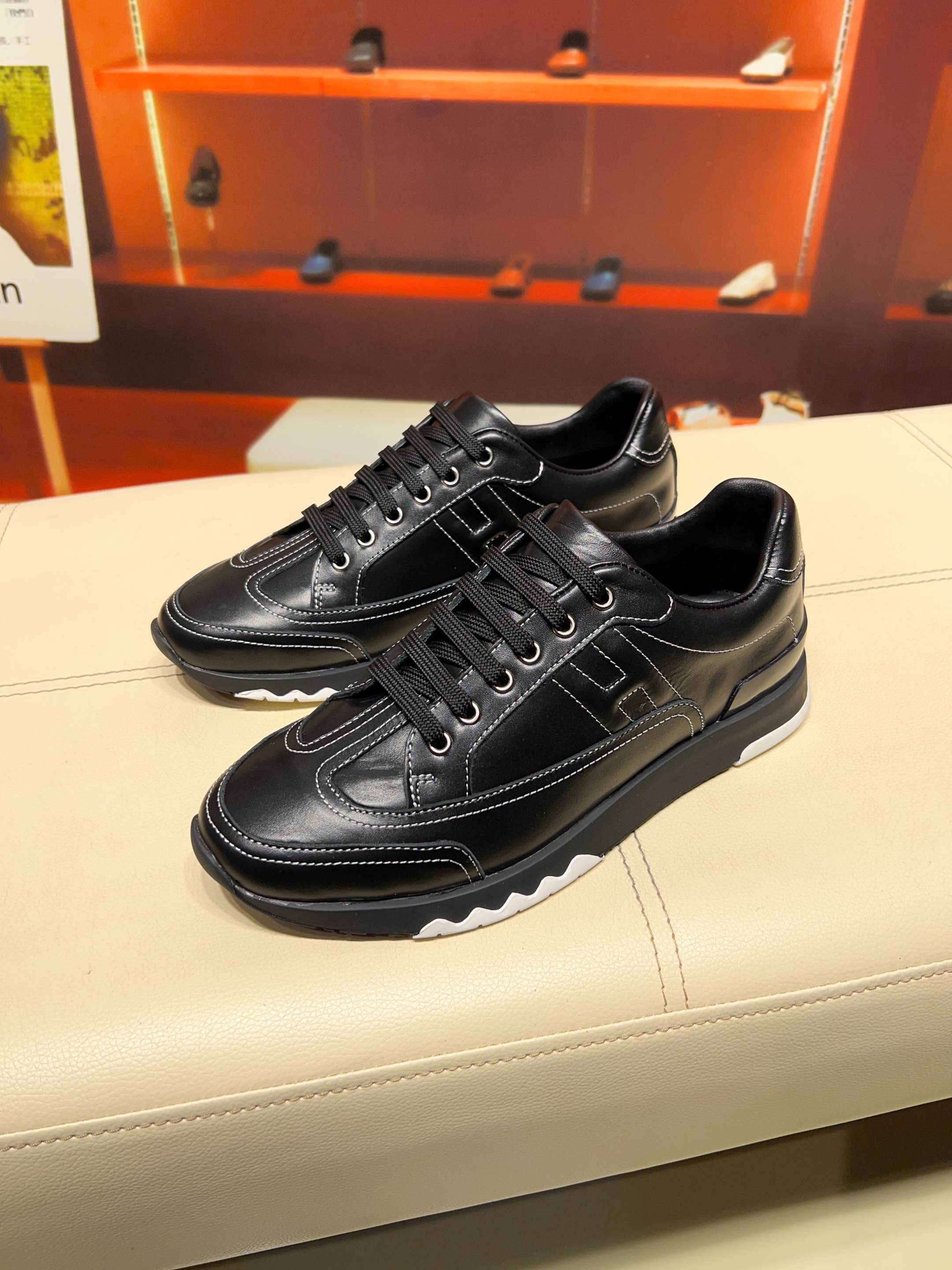 HermÃ¨s Classic Parisian Style Sneakers - Sizes 38-44