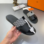 Authentic Hermes Oran Leather Slippers - Customizable Colors & Premium Quality