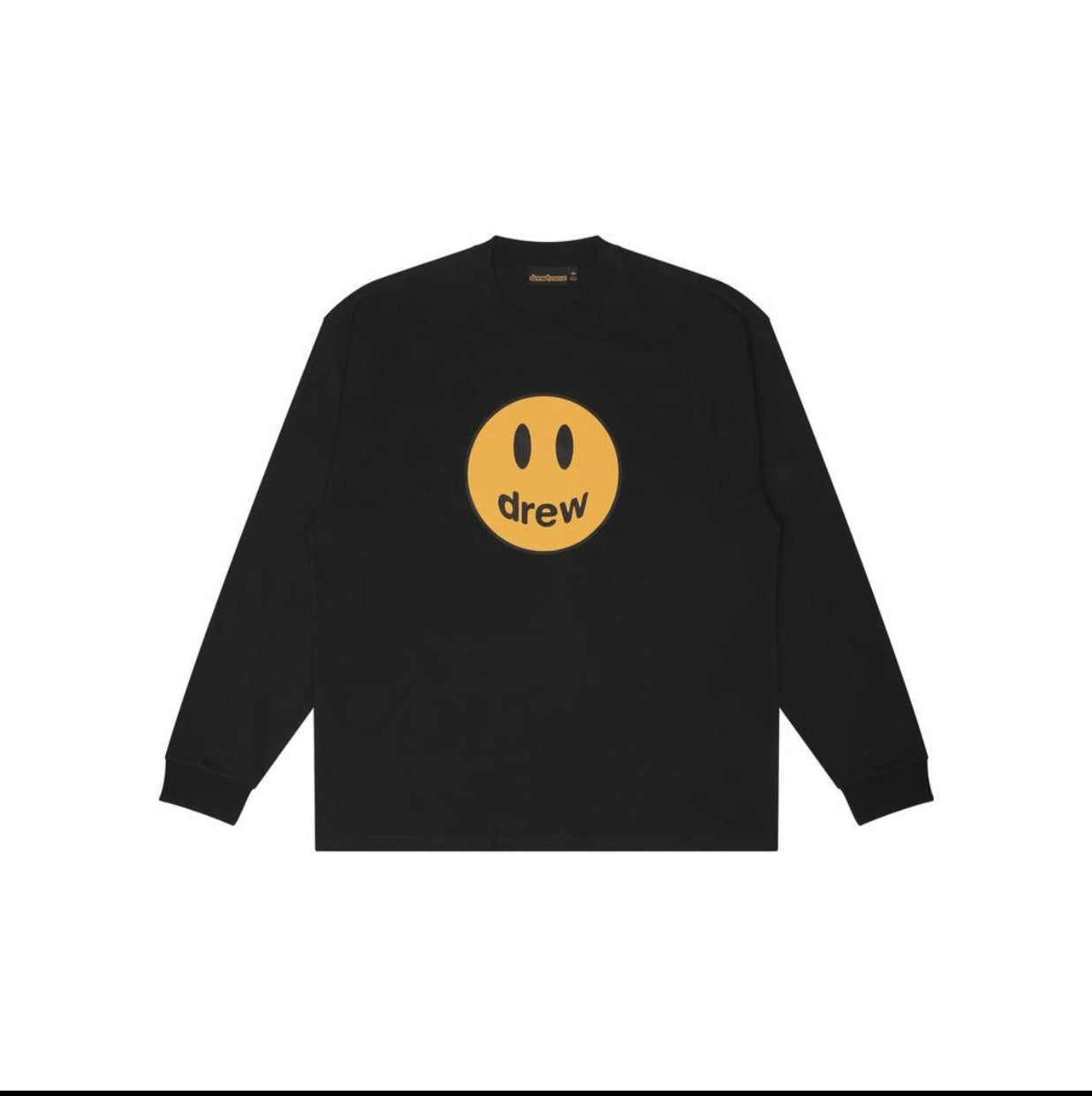 Drew Smiley Letters Long Sleeve T-Shirt - High-Quality Cotton