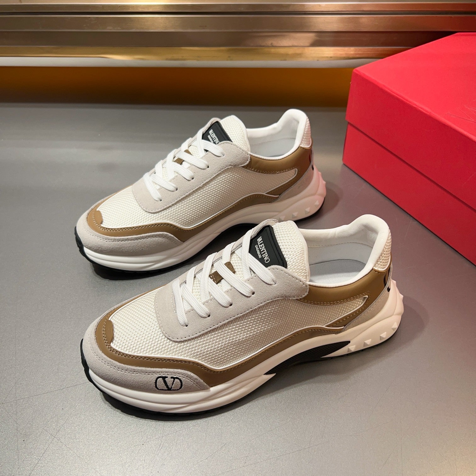 High-End Valentino Nappa Calfskin Sneakers