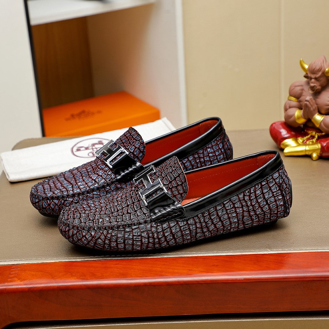 Classic Men's Leather Slip-On Shoes | Premium Quality | 2 Colors Available