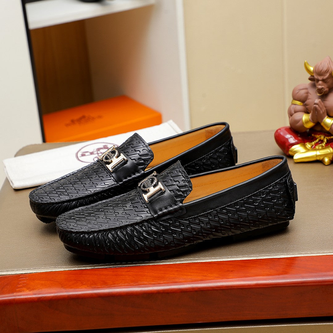 Premium Men's Leather Slip-On Shoes â€“ Classic Design, Imported Cowhide