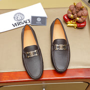 Versace Men's Premium Beanie Shoes - Top Quality Leather, Multiple Colors