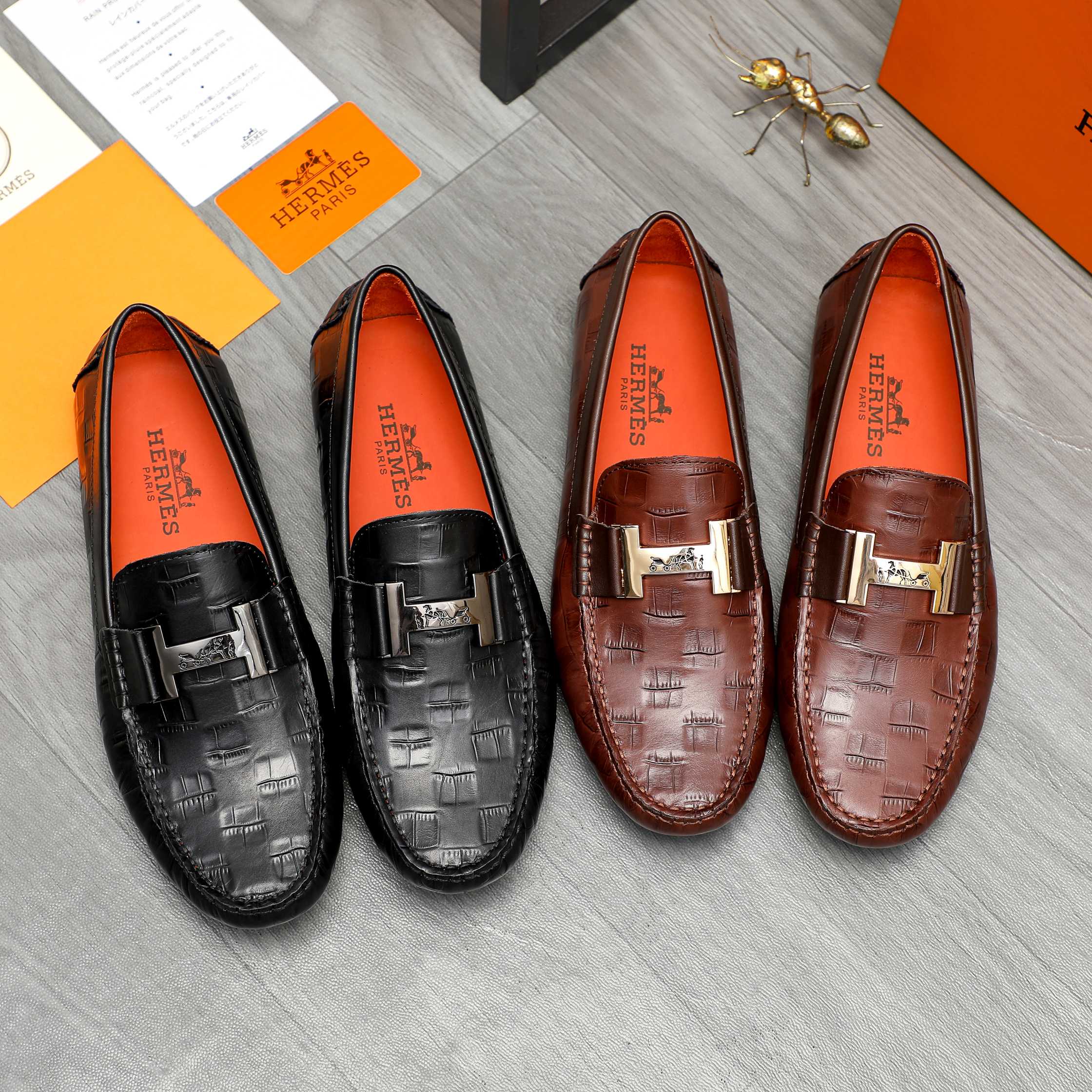 Hermes Slip-On Shoes for Men | Luxury Cowhide Comfort