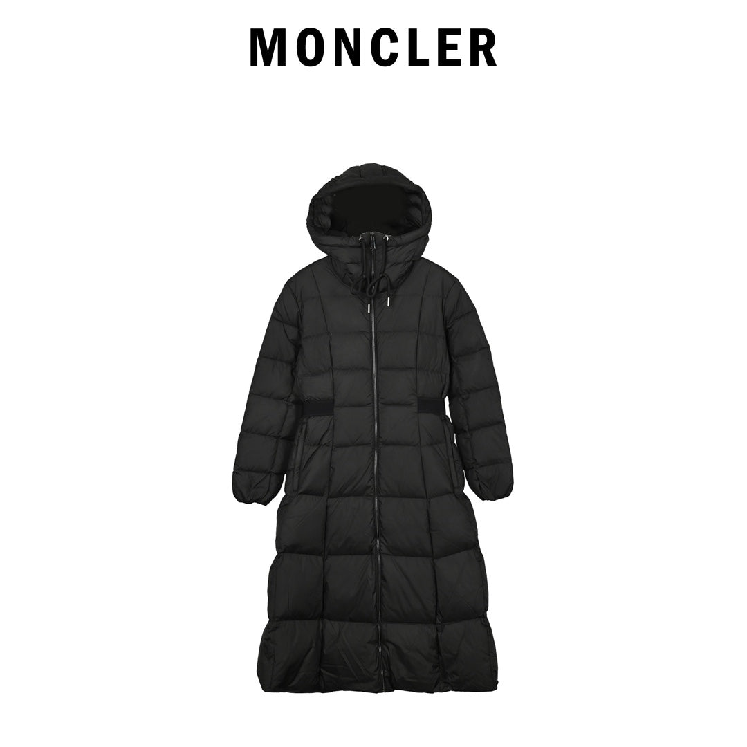 Luxurious Moncler Long Hooded Down Jacket