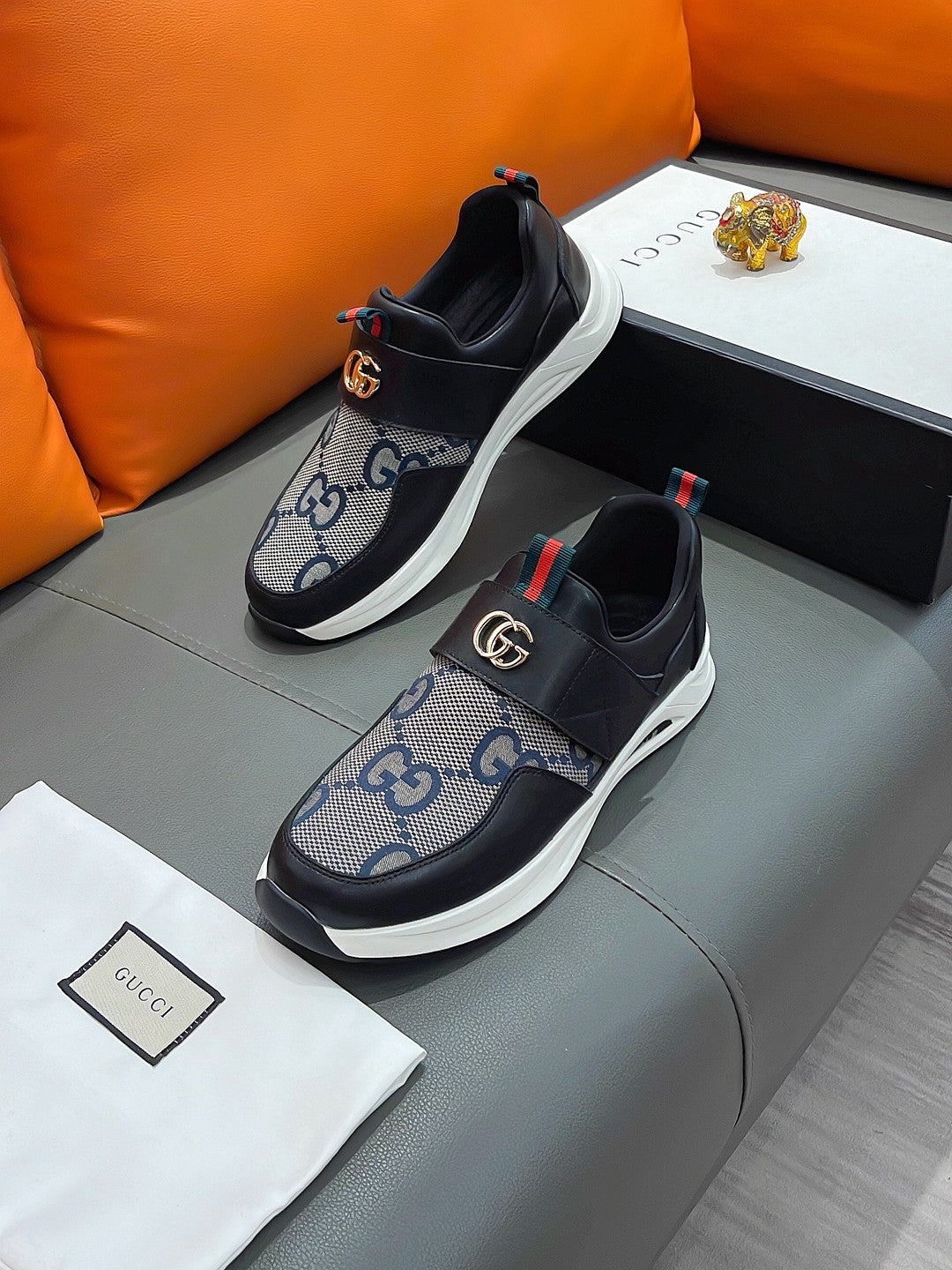 Gucci Slip-On Shoes for Men - Premium Cowhide & Sheepskin