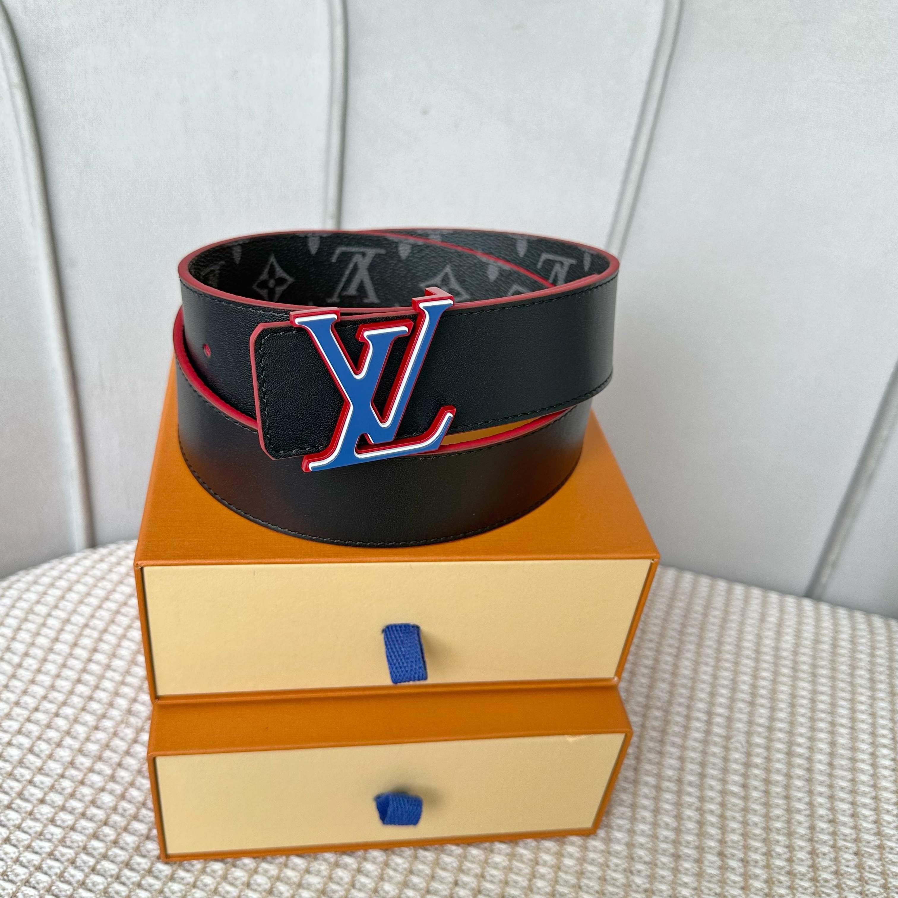 Louis Vuitton Double-Sided Canvas Belt - 40mm with Premium Leather