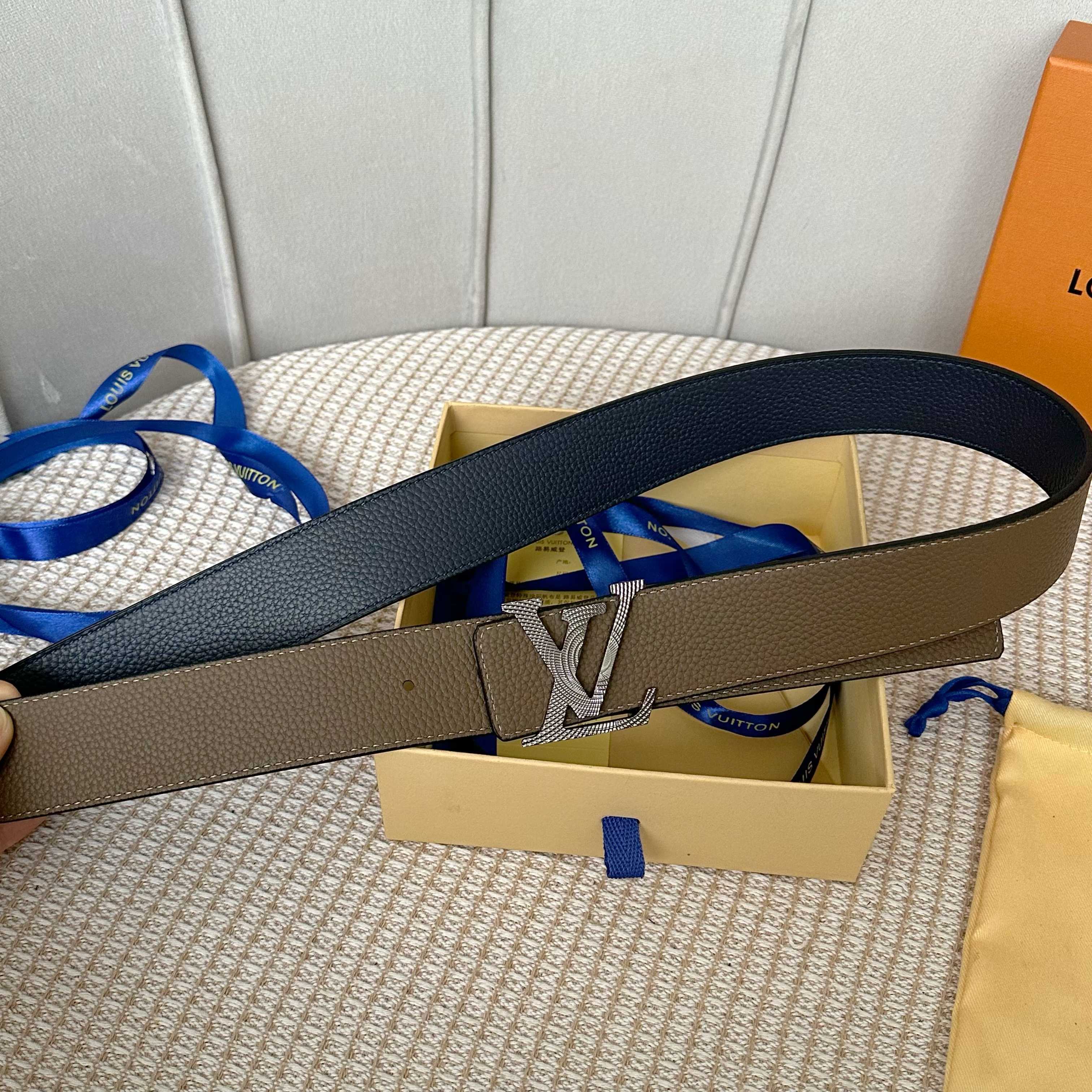 Louis Vuitton Double-Sided Togo Leather Belt - 40mm Width