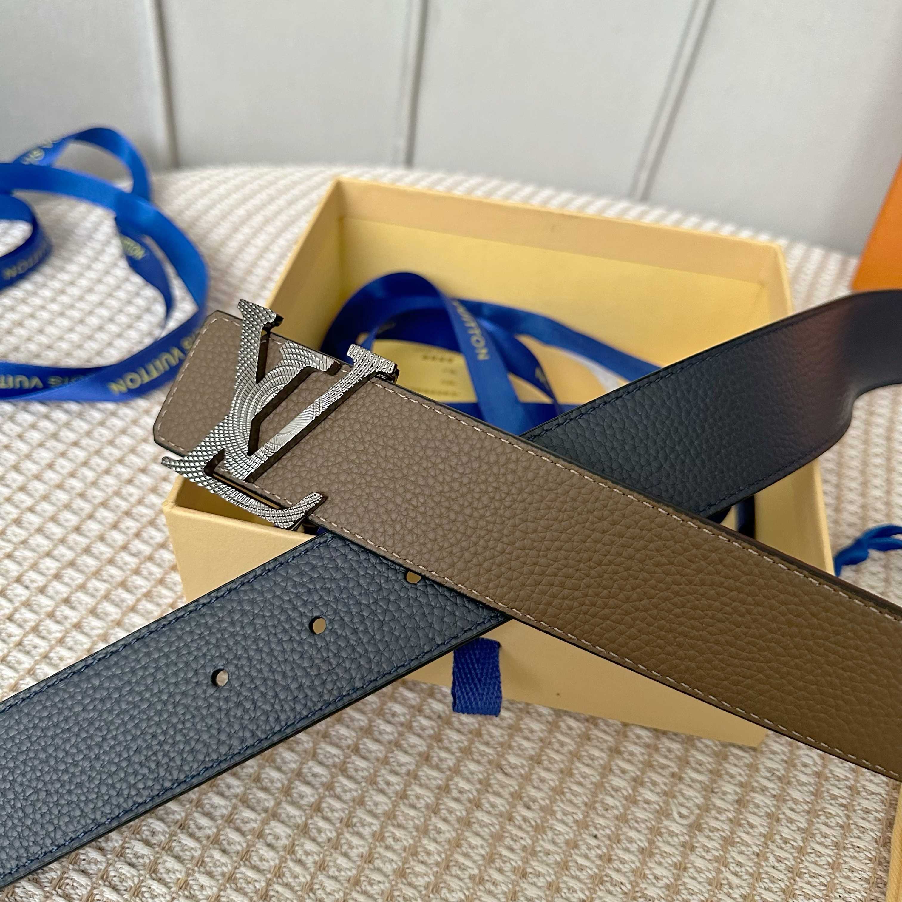 Louis Vuitton Double-Sided Togo Leather Belt - 40mm Width