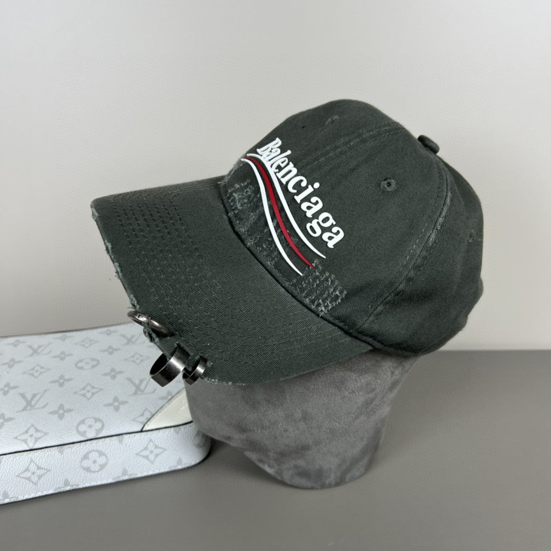 BALENCIAGA Embroidered Logo Baseball Cap - Unisex Style