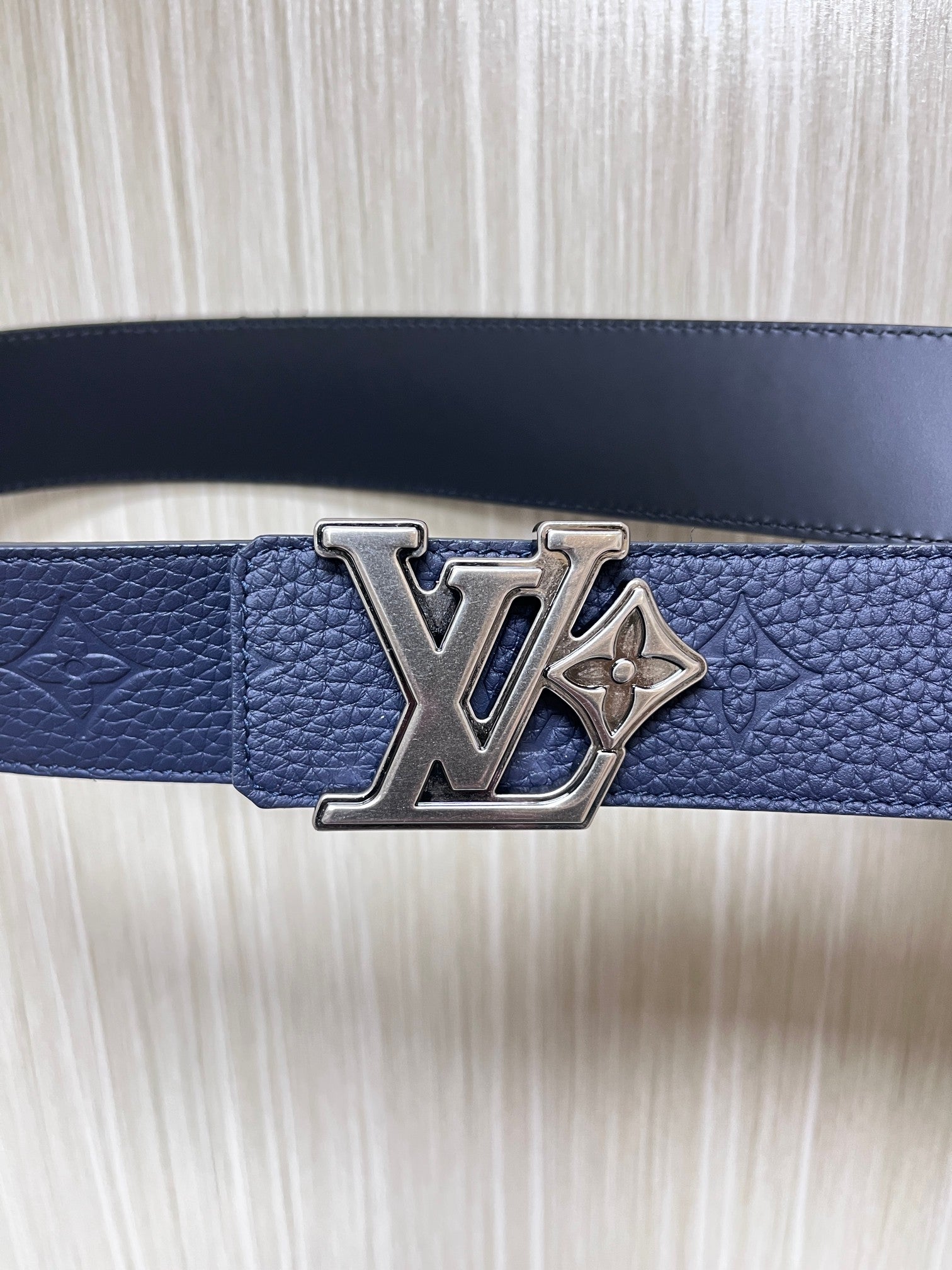 4.0mm Calf Embossed Reversible Belt with High-Quality Wire Buckles