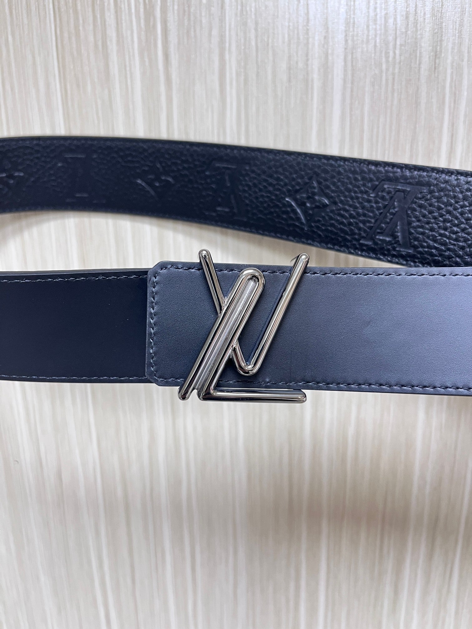 Premium Reversible Calf Embossed Belt with Wire Buckles