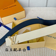 Louis Vuitton Reversible 40mm Leather Belt - Togo Textured with Logo Buckle