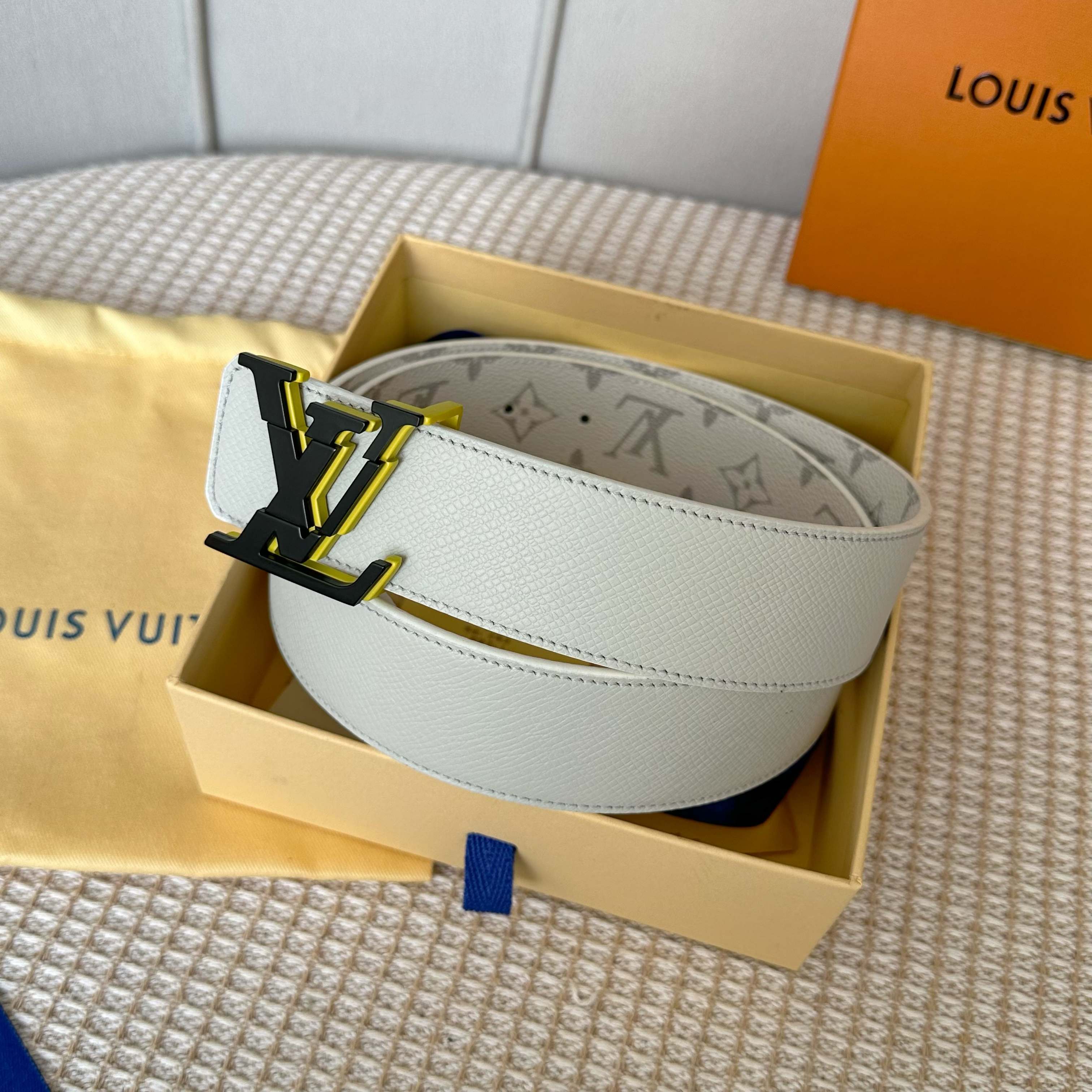Louis Vuitton Dual-Sided 40mm Canvas Belt with Leather Accent