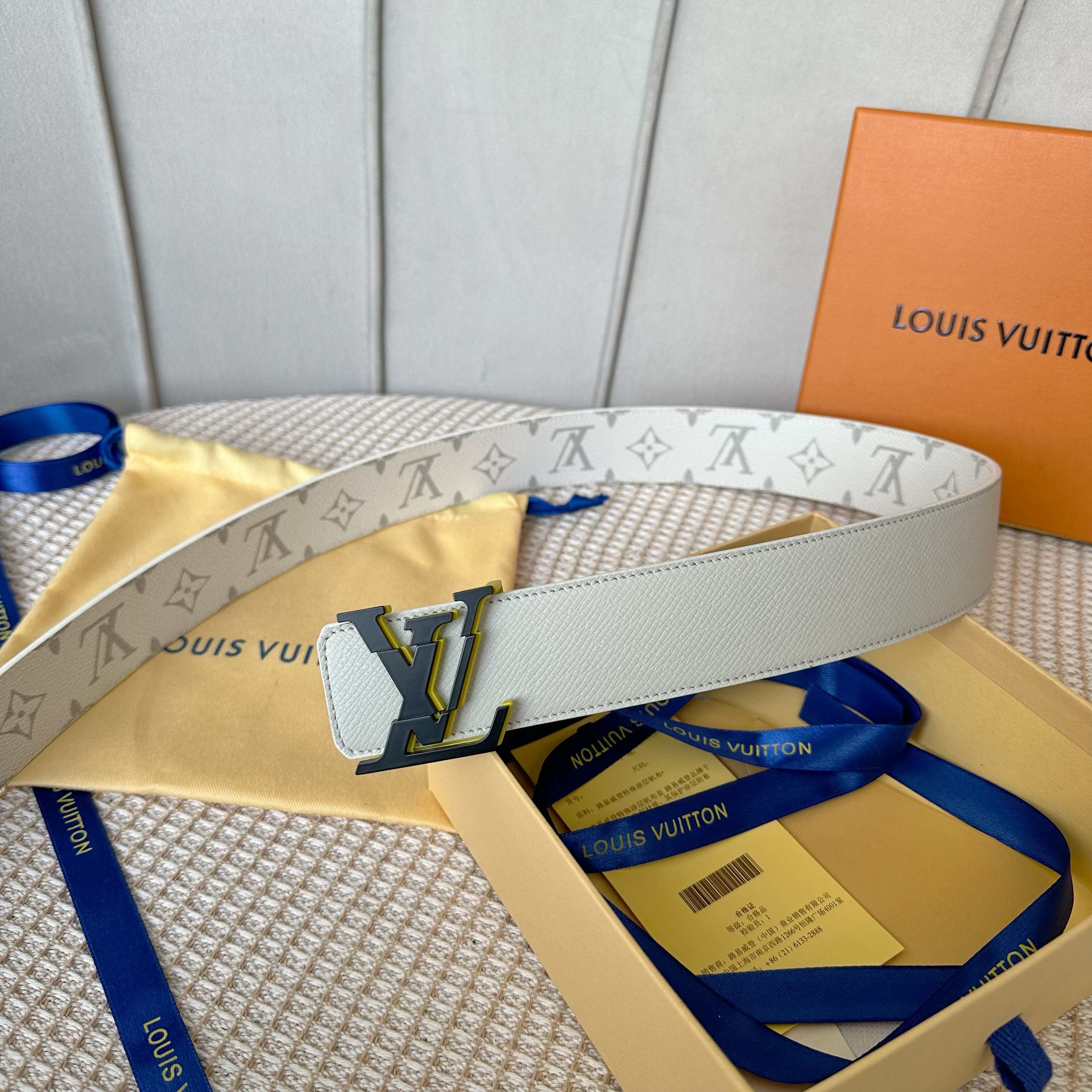 Louis Vuitton Dual-Sided 40mm Canvas Belt with Leather Accent