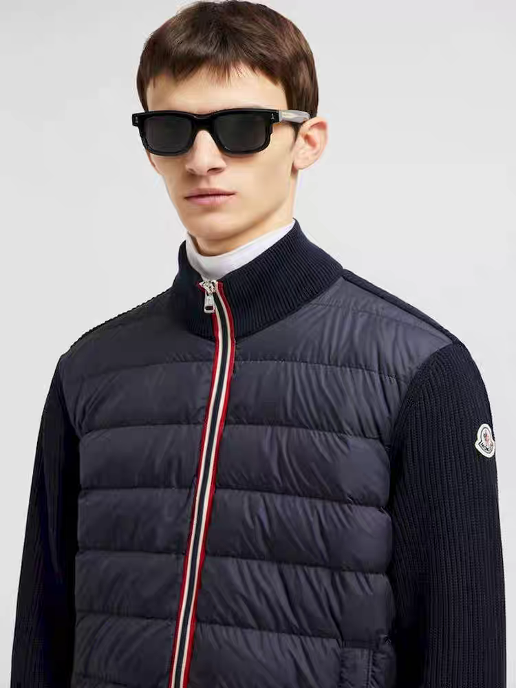 Moncler Thickened Down Zipper Cardigan - Men's Long Sleeve Casual Jacket