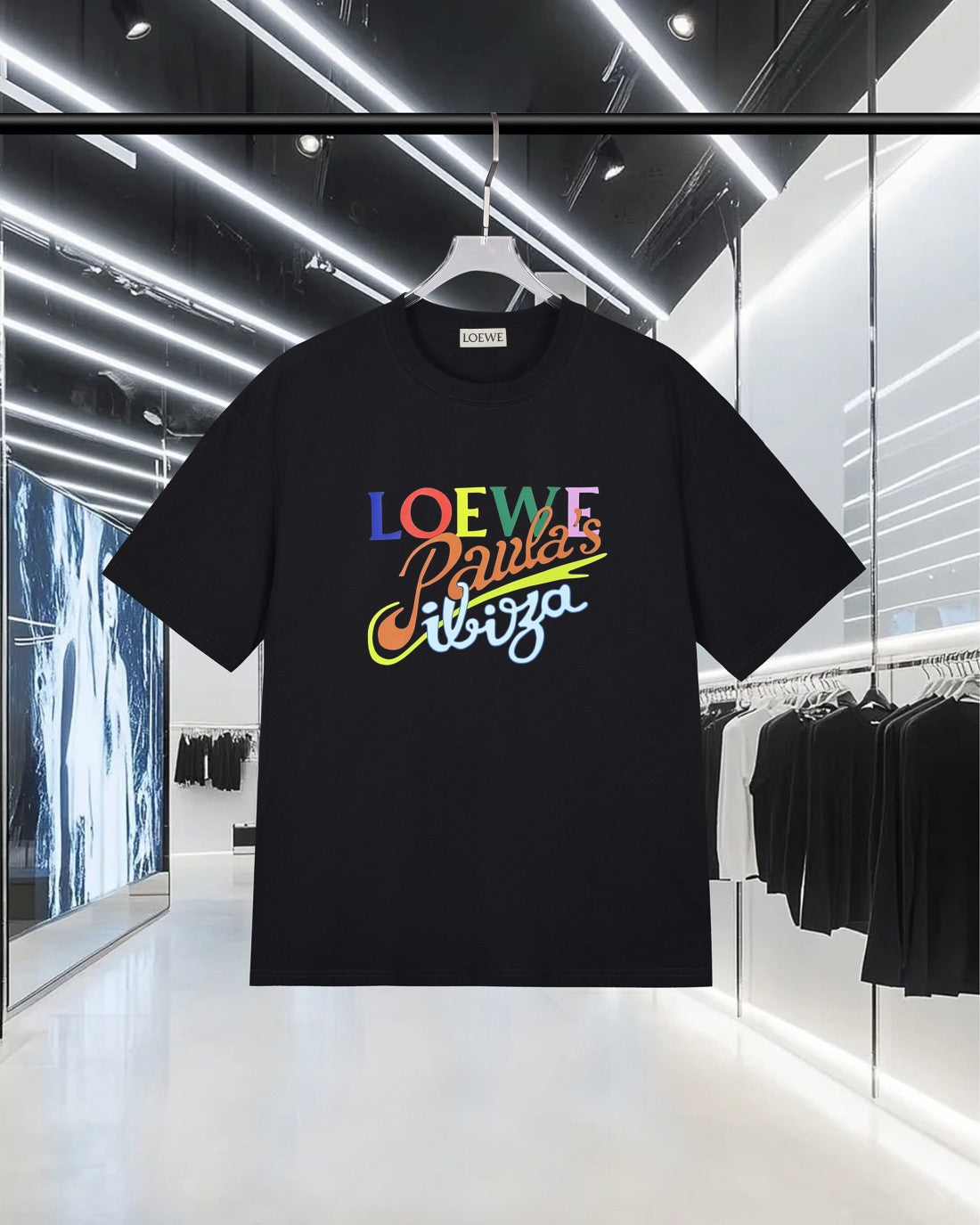 LOEWE Liu Yiwei Classic Rainbow Pocket T-Shirt