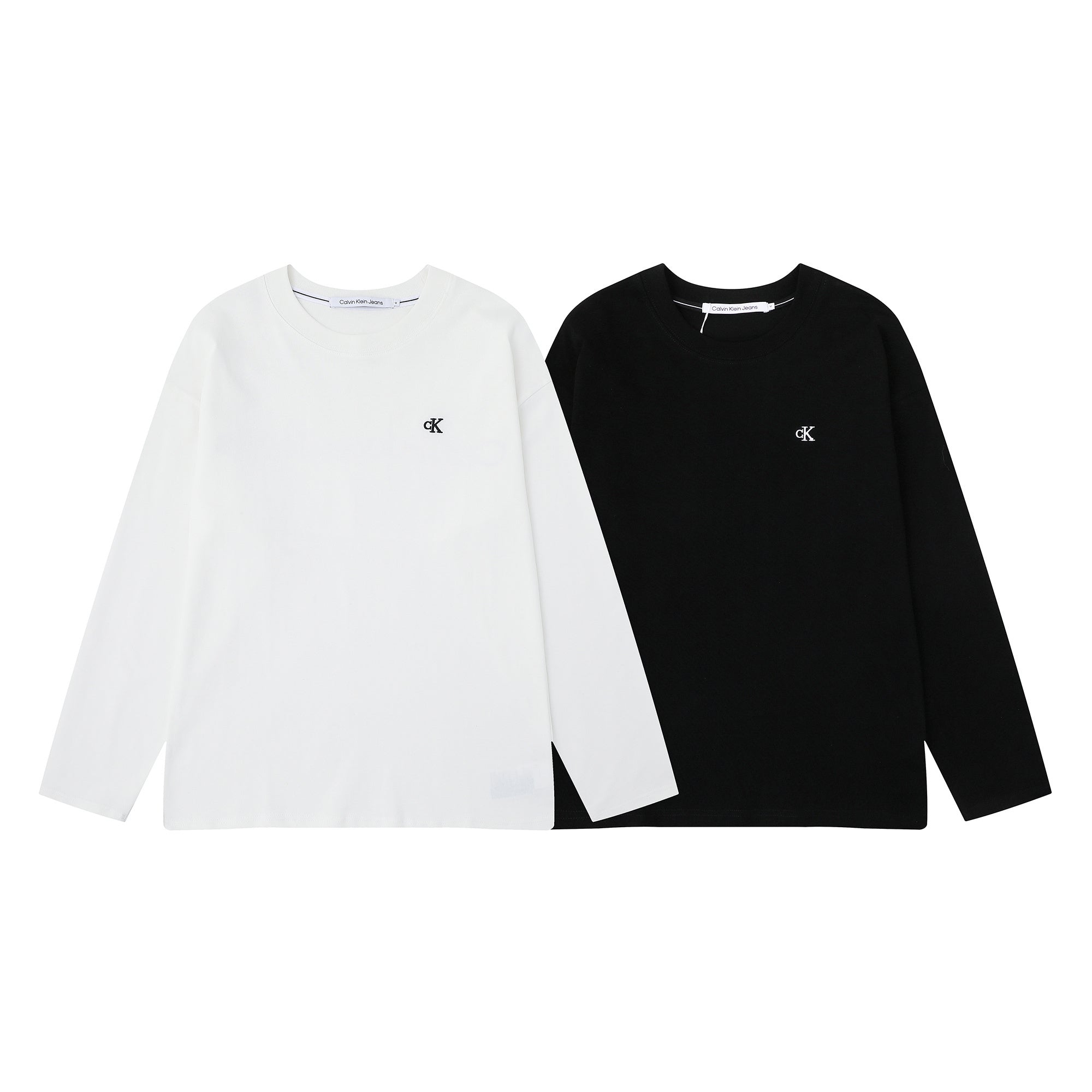 CK Unisex Embossed Cotton Long Sleeve T-Shirt - Autumn/Winter Collection