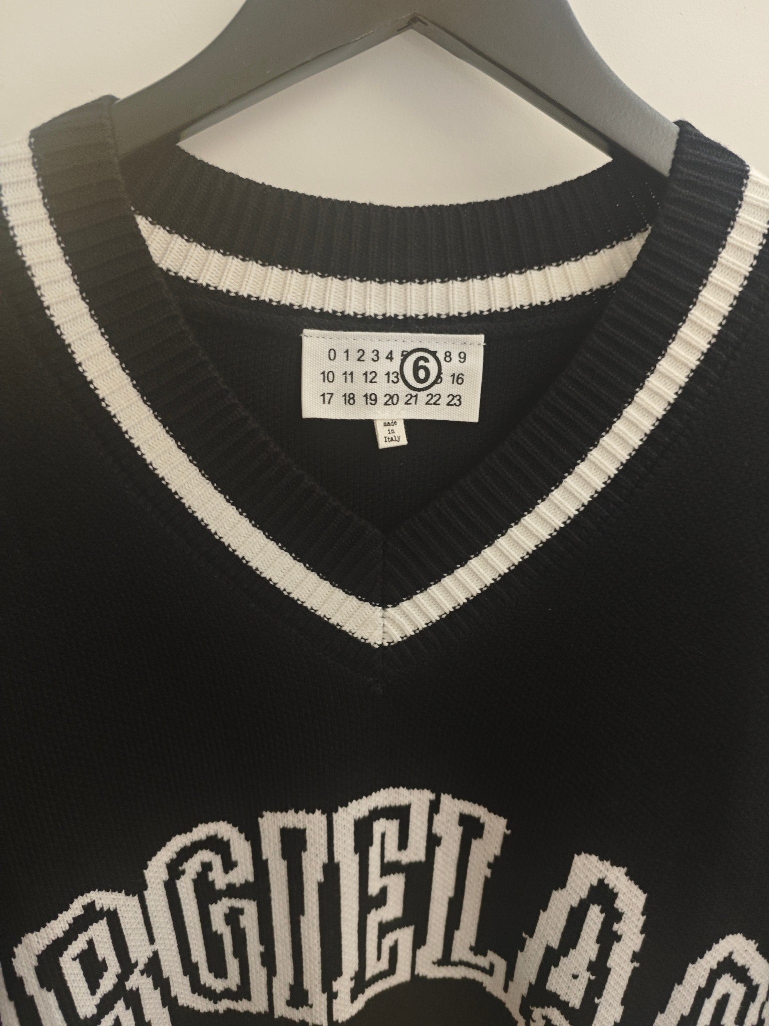 MM6 Maison Margiela SS25 Unisex Knitted V-Neck Sweater