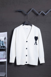 AMI Classic Big Love Series Jacquard Cardigan Sweater - Premium Quality