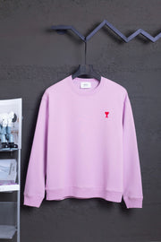 Classic Small Love Embroidered Pullover Sweatshirt for Men and Women