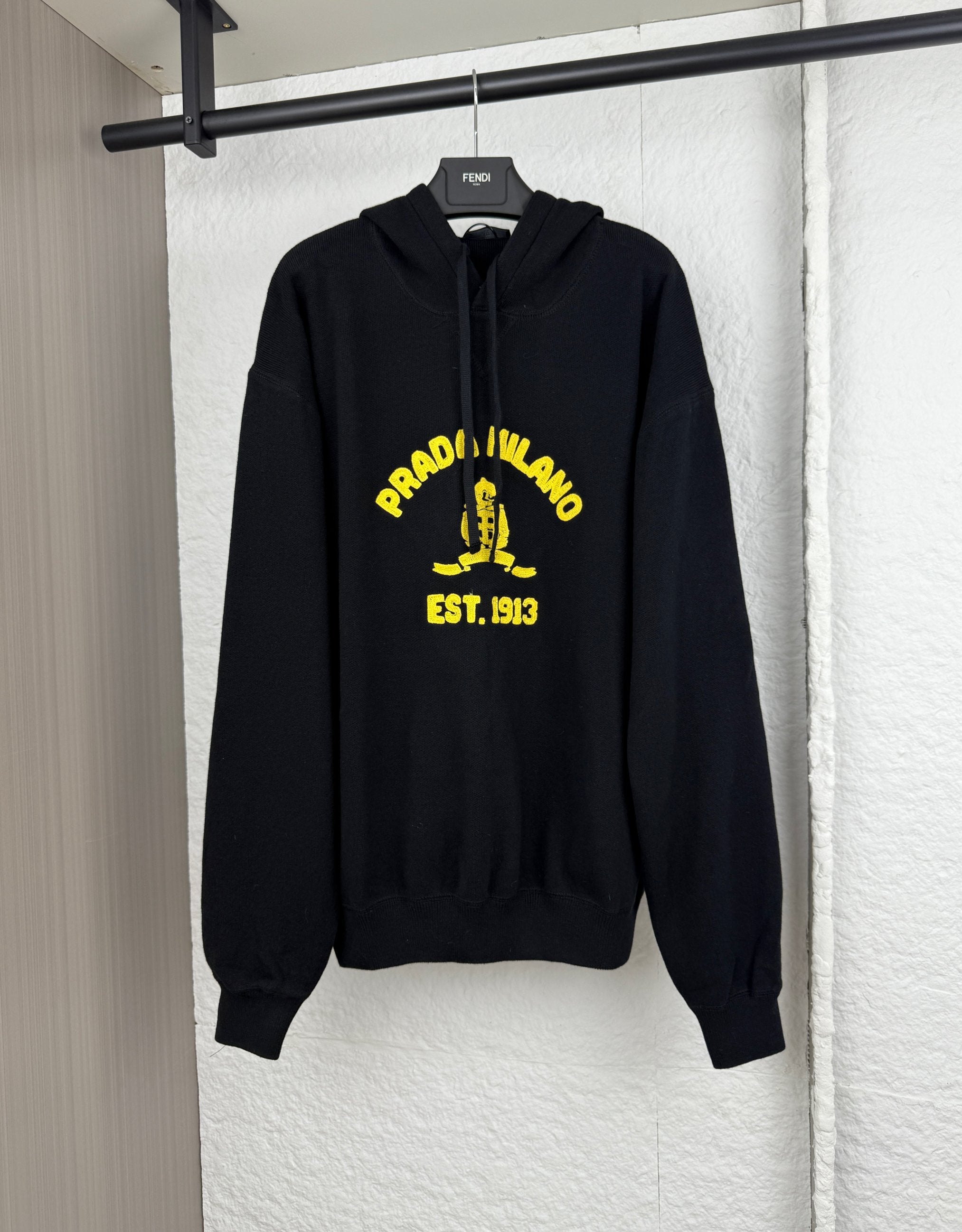 Prada Monogram Embroidered Hooded Sweater - S/M/L/XL