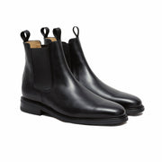 Goodyear welted Chelsea boots made using full grain leather and rubber sole. 