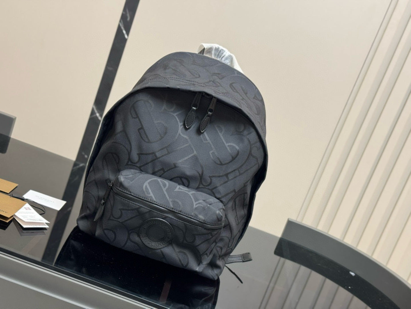 Burberry Inspired Lightweight Nylon Backpack - 30x40cm