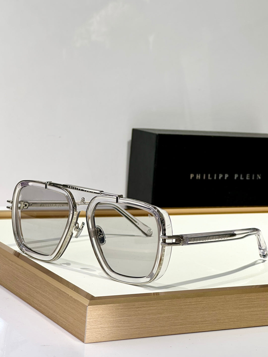 Philipp Plein SPM Metal Plated Eyewear - Size 57-19-145