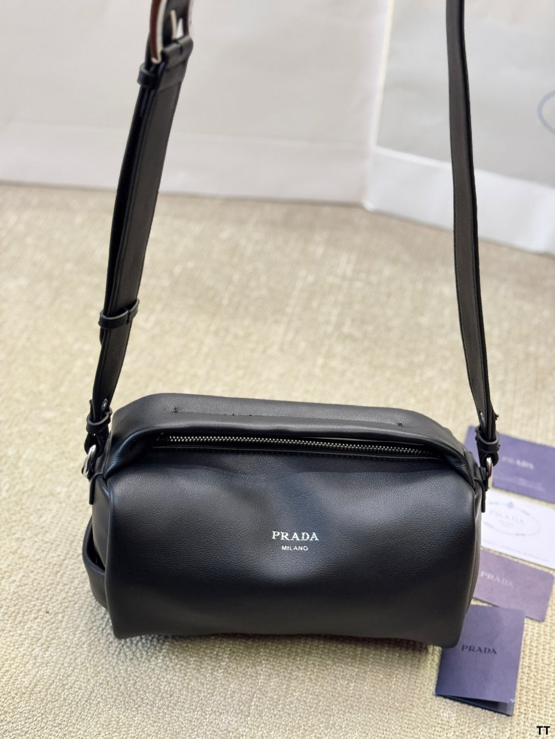 Prada 2025 Portable Sheepskin Pen Holder Bag