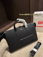Prada Men's Pure Leather Briefcase Handbag