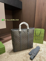 Gucci Pure Leather Tote Briefcase - Size 34.37