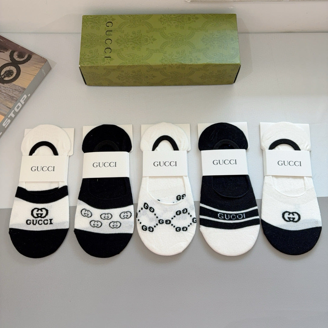 Gucci Cotton Double G Socks - 5 Pairs