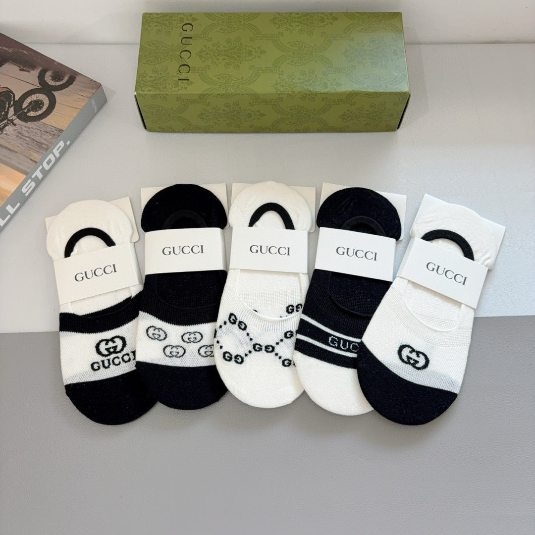 Gucci Cotton Double G Socks - 5 Pairs
