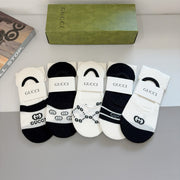Gucci Cotton Double G Socks - 5 Pairs