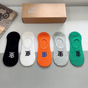 Burberry Combed Cotton Crew Socks - 5 Pairs
