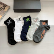 Arc'teryx 2024 Spring Collection High Cotton Boat Socks - 5 Pairs