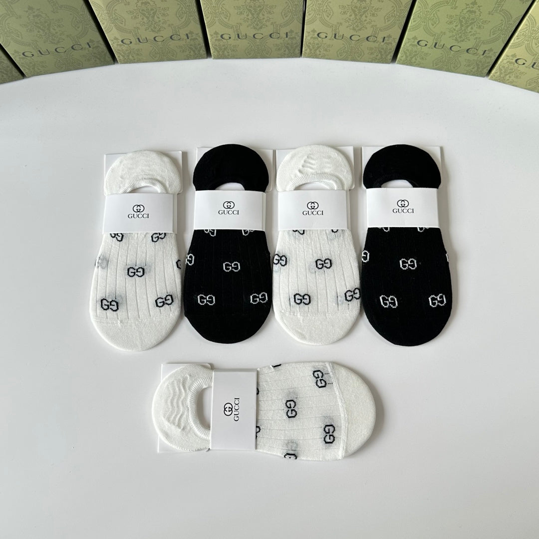 Gucci Invisible Boat Socks - 5 Pairs
