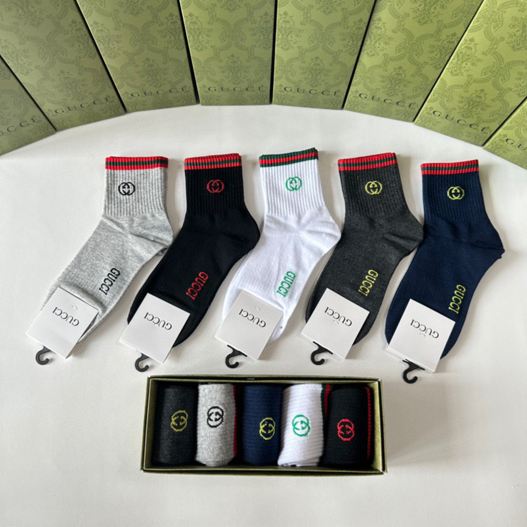Gucci Mid-Length Pile Socks - Pack of 5