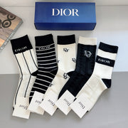 Dior Bamboo Cotton Long Calf Socks - Monogrammed Fashion Essentials