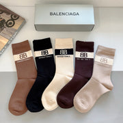 Women's Balenciaga Classic High Cashmere Stockings - 5 Pairs