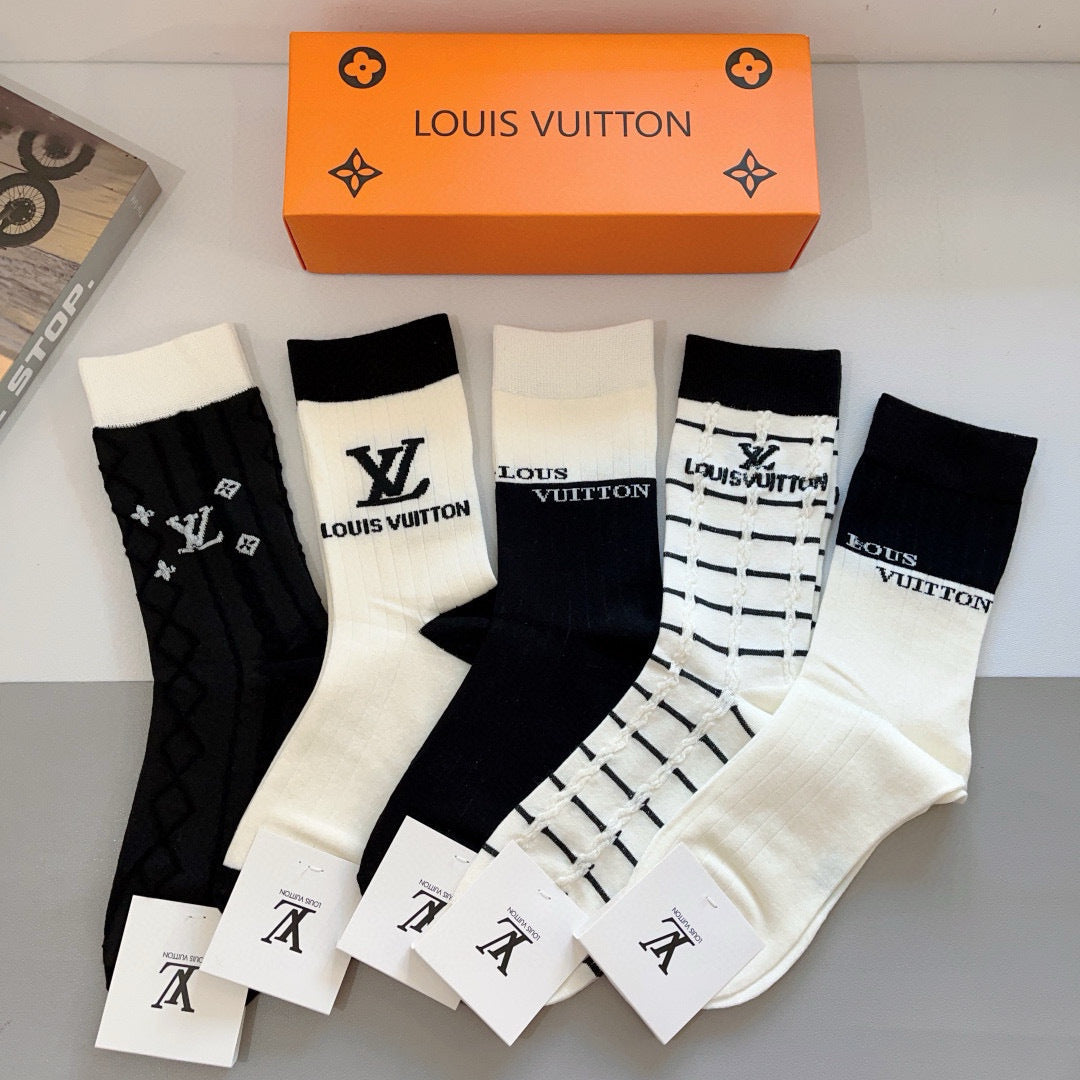 Louis Vuitton Classic Logo Mid-Calf Socks - Bamboo Cotton