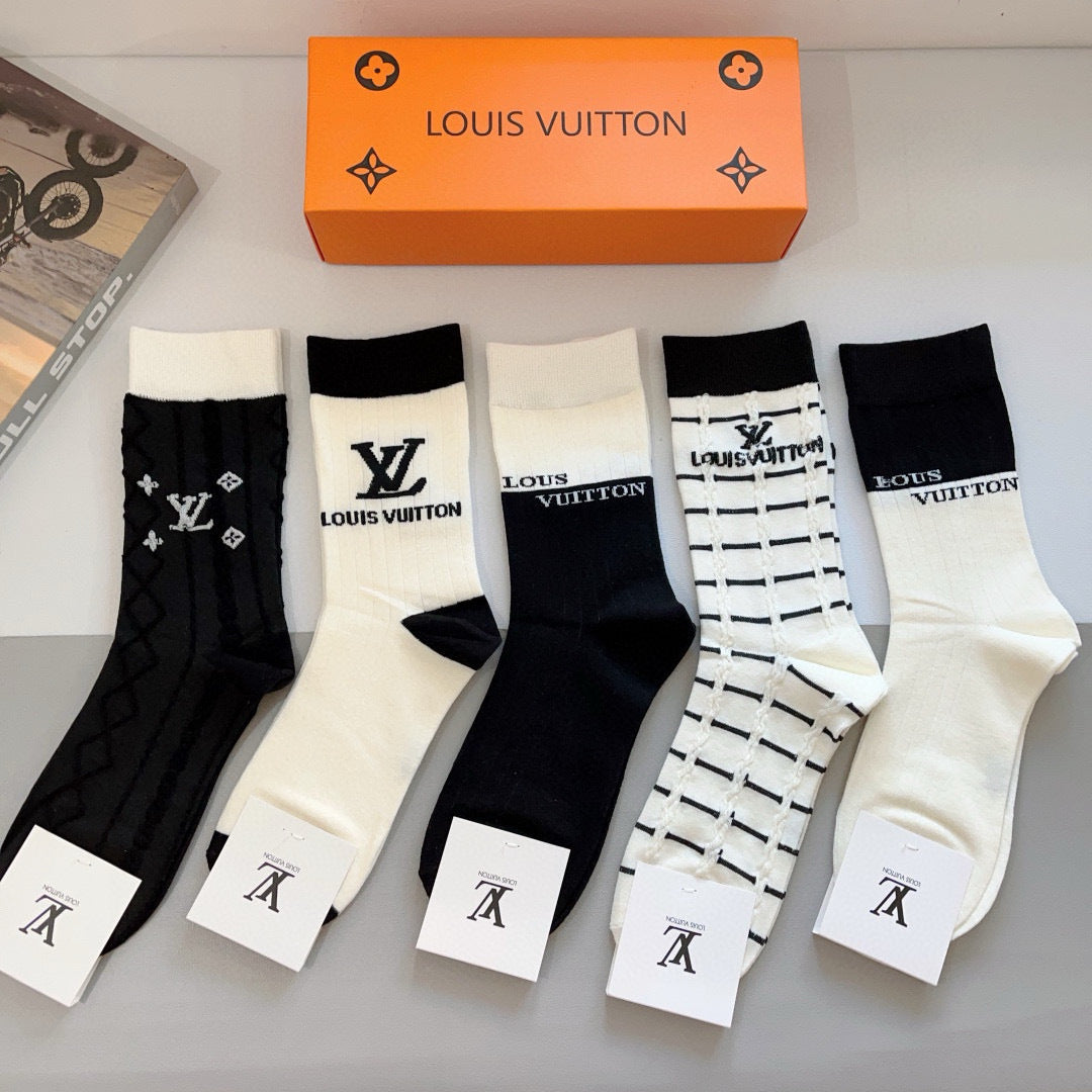 Louis Vuitton Classic Logo Mid-Calf Socks - Bamboo Cotton